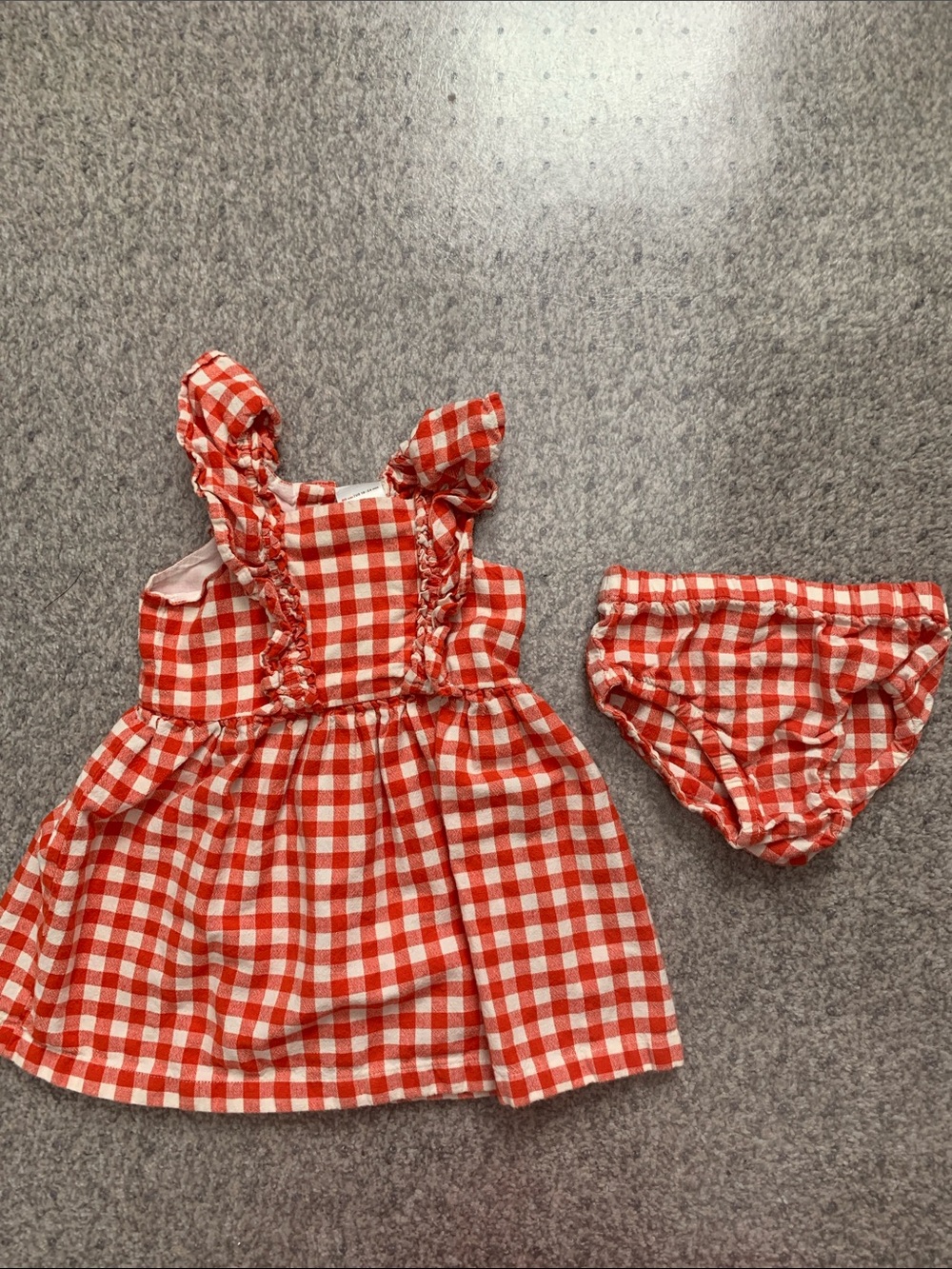 Hanna Andersson 18-24 mo *Oeko Tex* Baby Flutter Sleeve Linen Dress & Bloomers